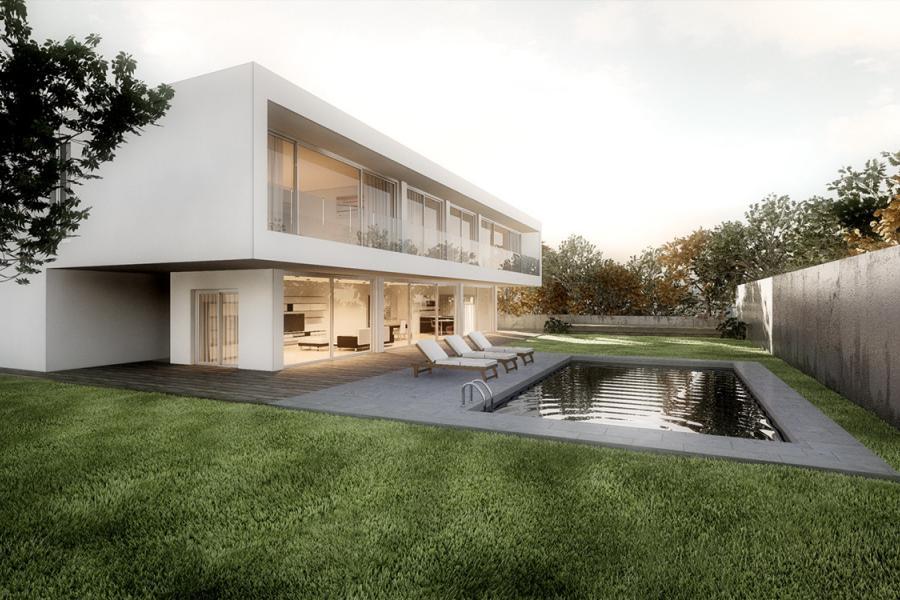 Rendering fotorealistico concept casa moderna