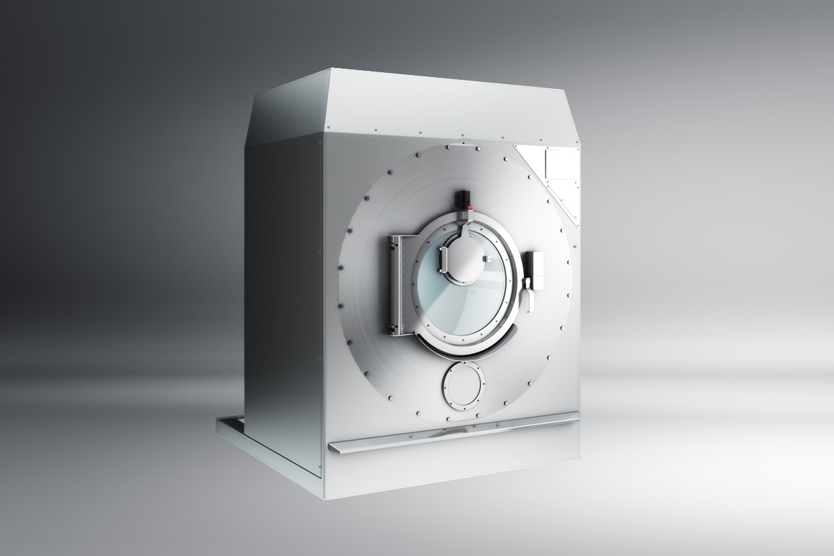 Rendering di prodotto - lavatrice industriale